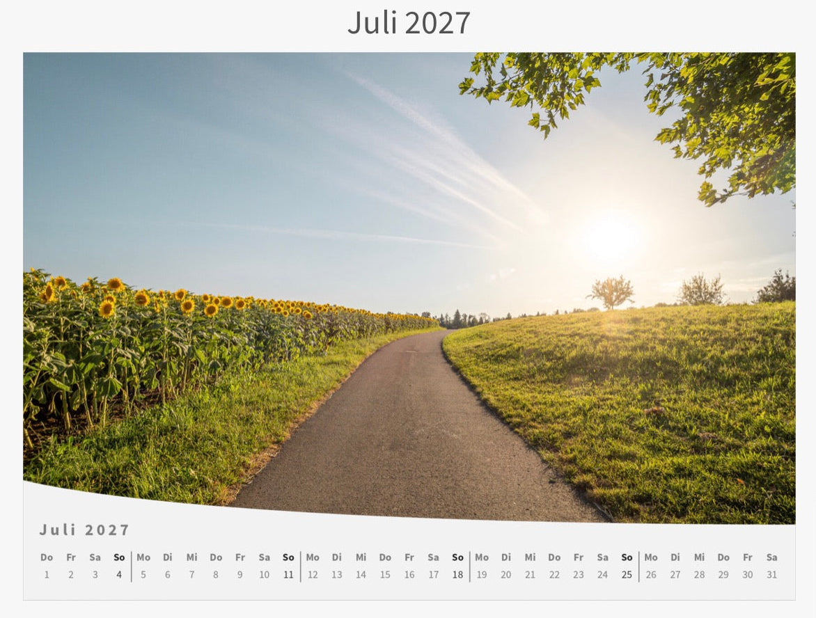 Wandkalender 2027