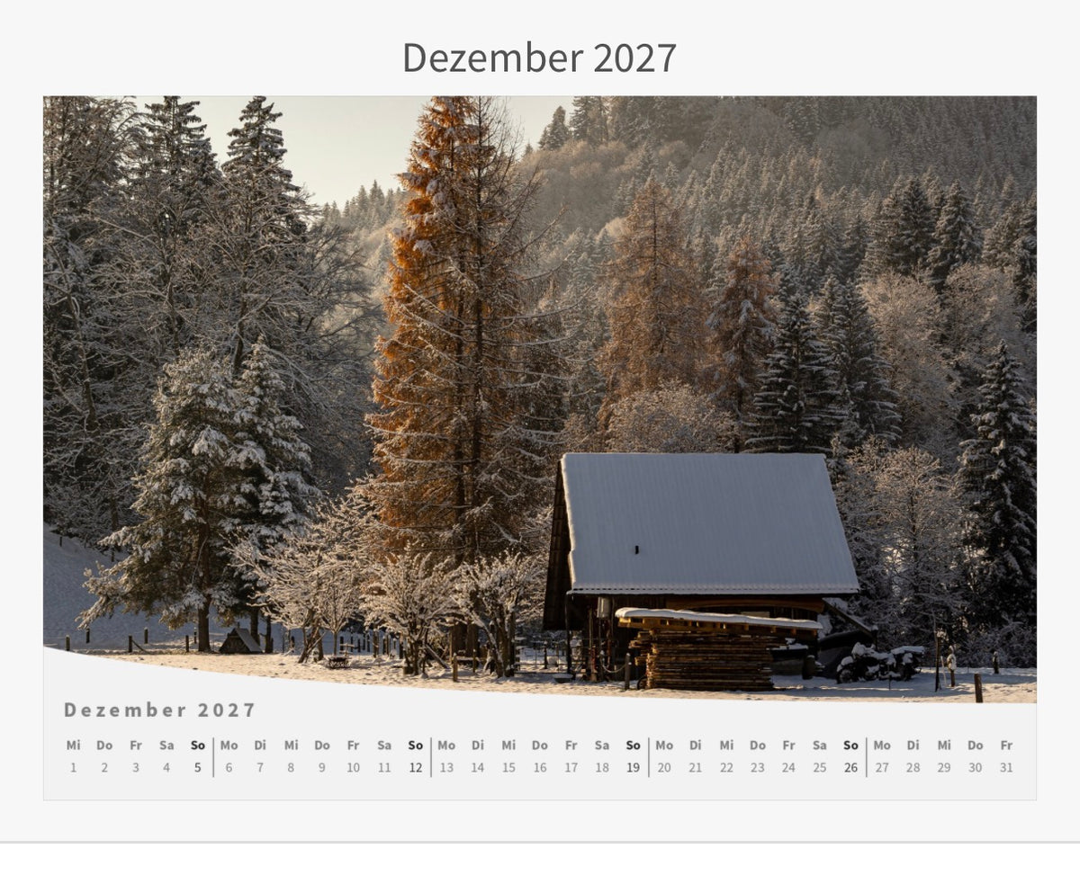 Wandkalender 2027