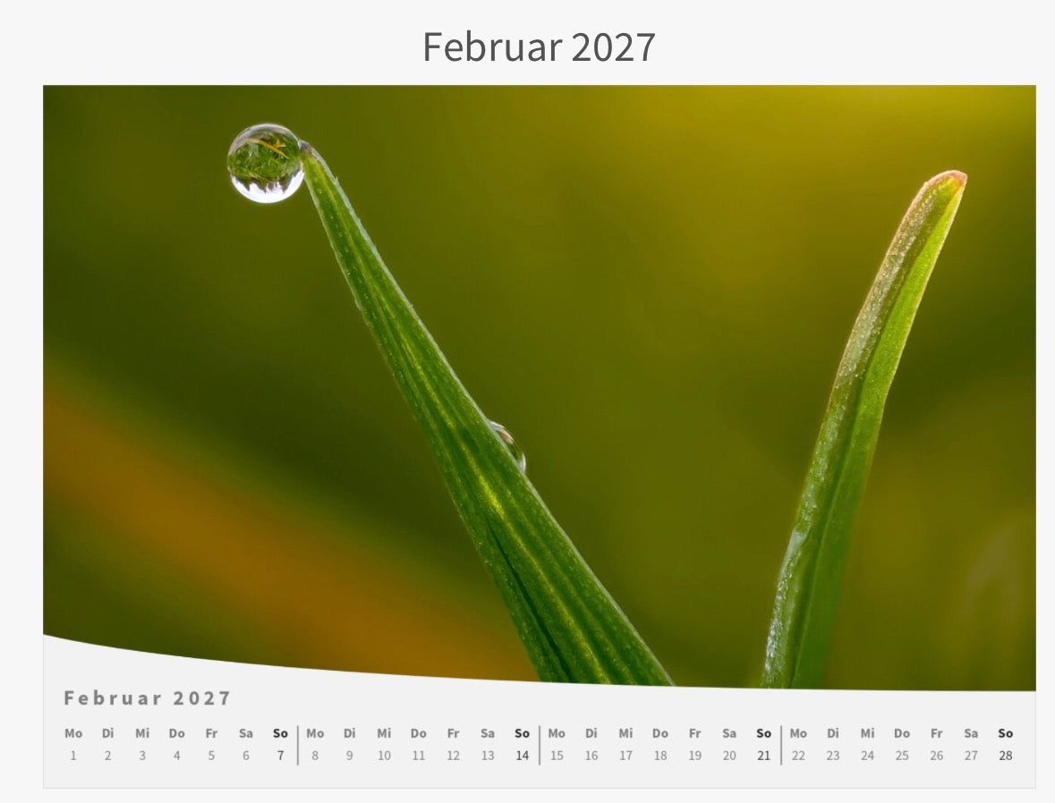 Wandkalender - Die Welt im Kleinen 2027