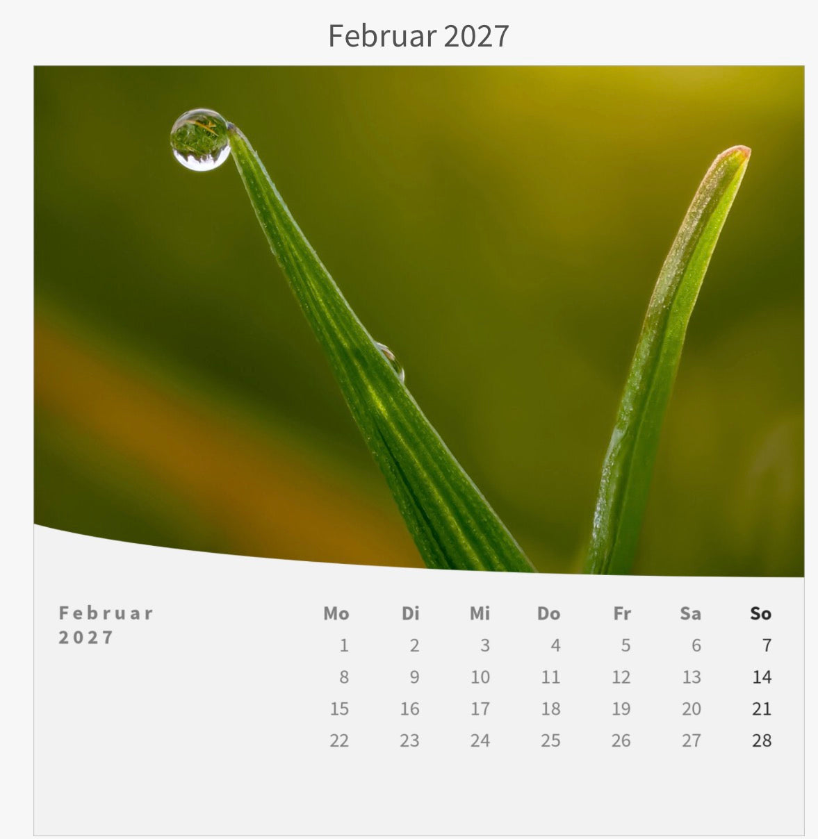 Tischkalender mit Holzsockel - Die Welt im Kleinen 2027